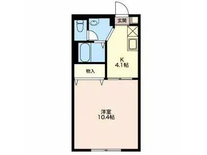 ディアコート99 103(1K/1階)の間取り写真