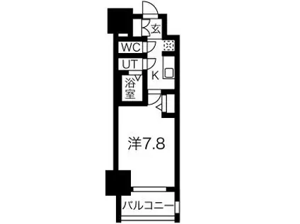 アドバンス名古屋モクシー(1K/4階)の間取り写真