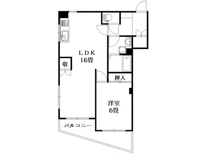 EXE古川(1LDK/2階)の間取り写真