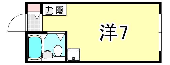 グローバル塚口(ワンルーム/3階)の間取り写真