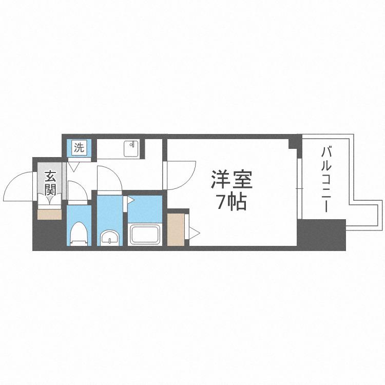 S-RESIDENCE天満GRACIS(1K/5階)の間取り写真