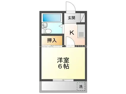 ユトリロ草間(1K/3階)の間取り写真