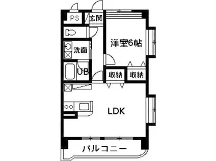 マンションエスポワール(1LDK/3階)の間取り写真