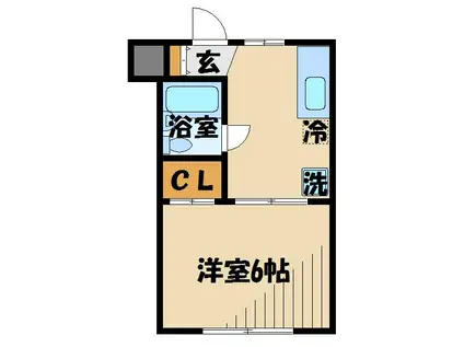 UMOORE(1K/2階)の間取り写真