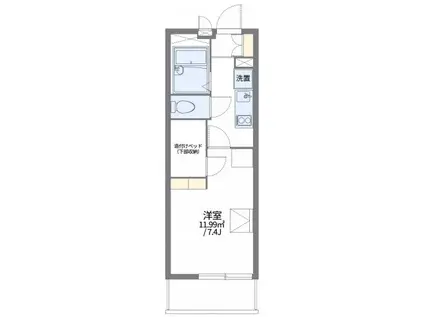レオパレスCOMO小山(1K/2階)の間取り写真