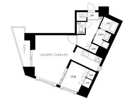 DELCCS白山(1LDK/8階)の間取り写真