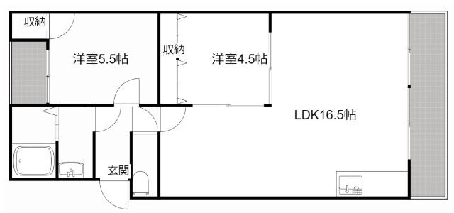 ハイツエクセル(2LDK/2階)の間取り写真