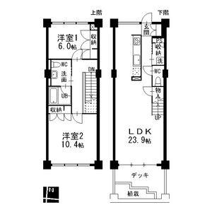 トランセット覚王山(2LDK/1階)の間取り写真