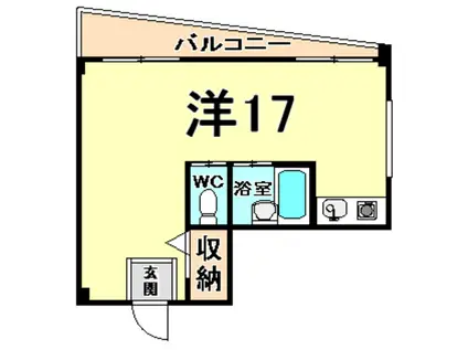 キタノビル(ワンルーム/2階)の間取り写真