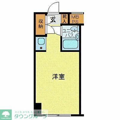 ハローレジデンス西葛西(ワンルーム/1階)の間取り写真