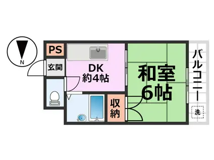 BEST VILLAGE OHAMA(1DK/3階)の間取り写真