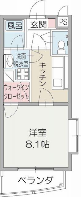 柳畑アラク(1K/1階)の間取り写真