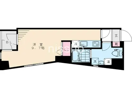 HM上池袋(ワンルーム/9階)の間取り写真