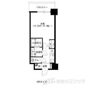 SOLASIA RESIDENCE 千里丘(1K/2階)の間取り写真
