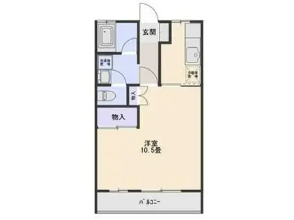 ハイツ大利根II(1K/2階)の間取り写真