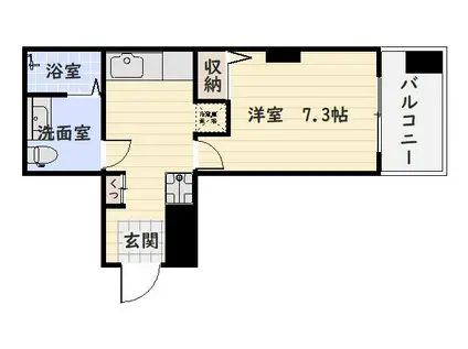 シャーレック(1K/9階)の間取り写真