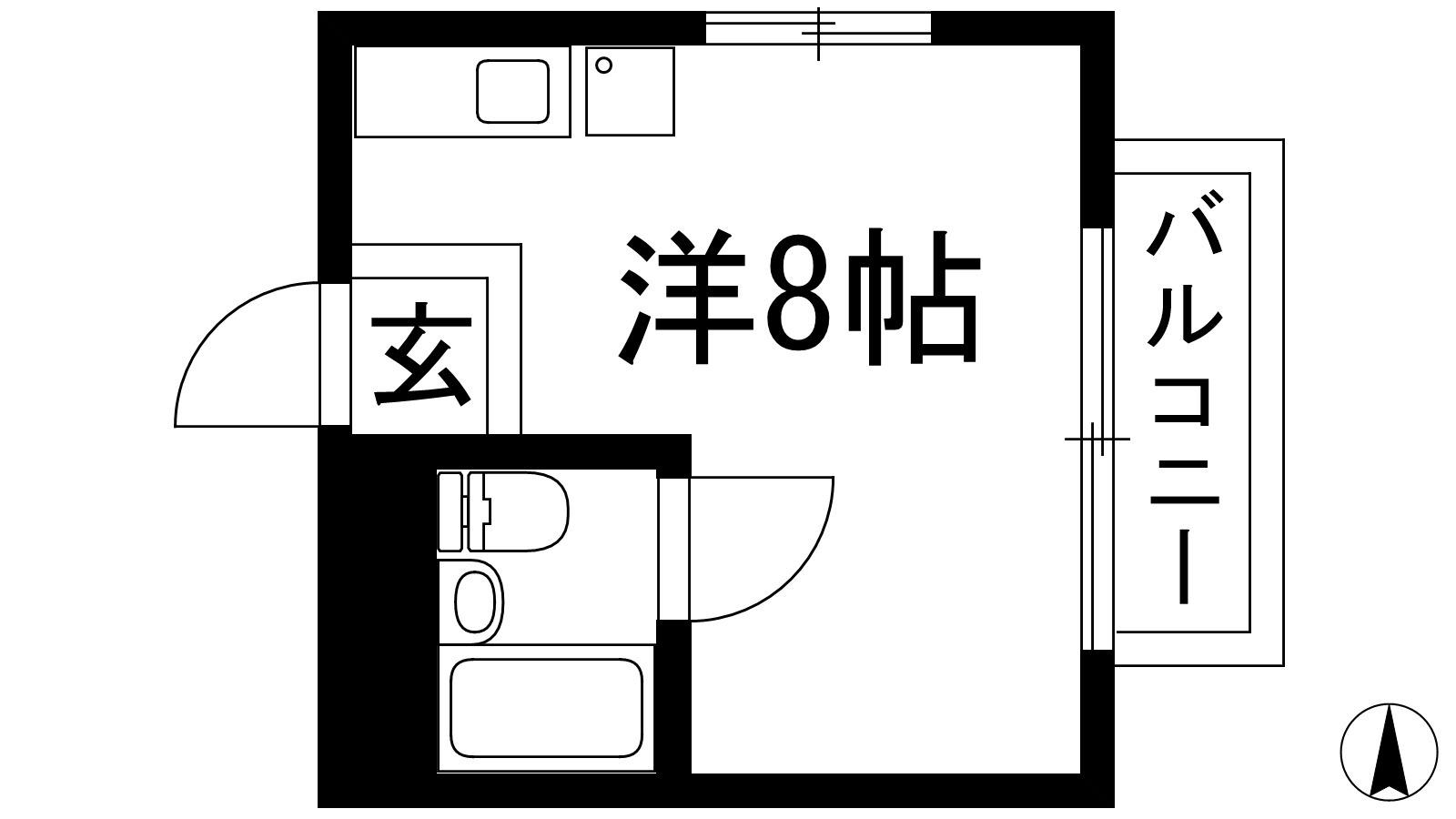 川西ハイツ(ワンルーム/3階)の間取り写真