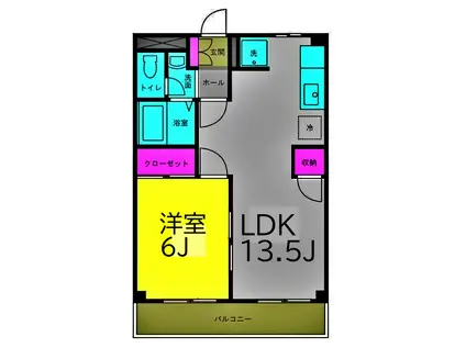 サンシティ日吉(1LDK/3階)の間取り写真