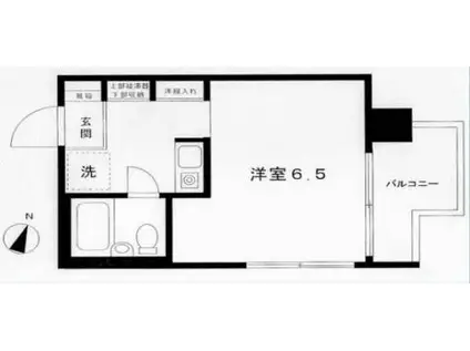 ペガサスマンション十条(ワンルーム/4階)の間取り写真