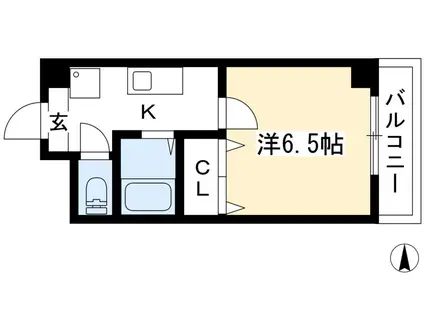 ISEHAN21(1K/2階)の間取り写真