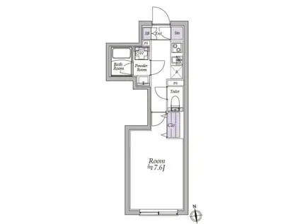 アトリオフラッツ高円寺(1K/3階)の間取り写真