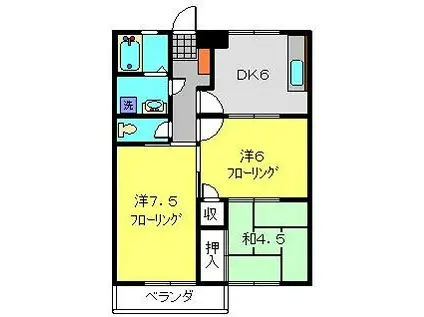 プレアデス(3DK/1階)の間取り写真