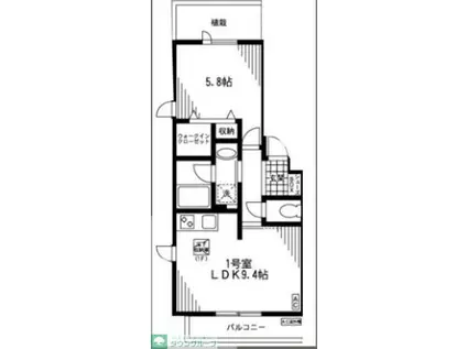 MAISON DE ENCHANTE(1LDK/2階)の間取り写真