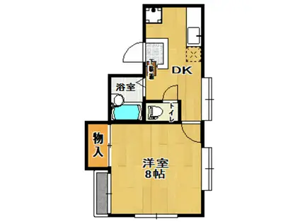 ネオスピティ(1K/1階)の間取り写真