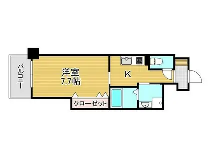 ラ・シャンテ(1K/3階)の間取り写真