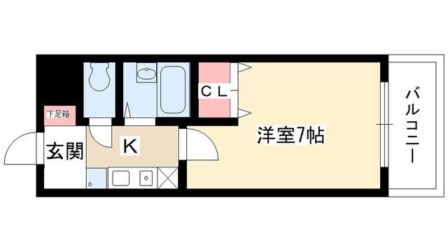 ロッキー杁ヶ池A・B(1K/1階)の間取り写真