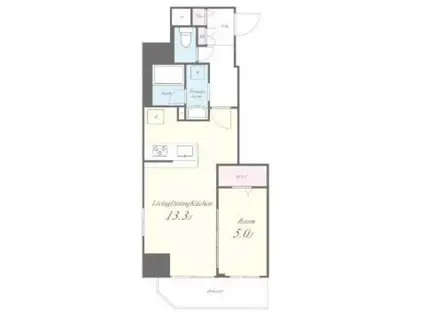 LA GRACIA 四谷(1LDK/10階)の間取り写真