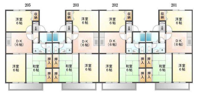 ハイム湘南(3DK/2階)の間取り写真