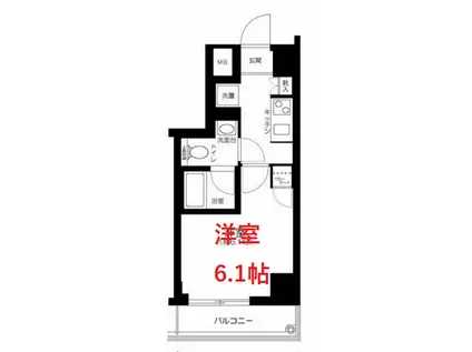 プレールドゥーク品川シーサイド(1K/7階)の間取り写真