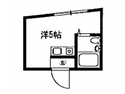 カーサ西飾磨(ワンルーム/3階)の間取り写真