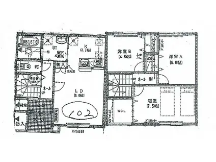 パークハイム(3LDK/1階)の間取り写真