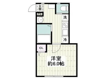 BAY FLAT HOSHIKAWA(1K/1階)の間取り写真