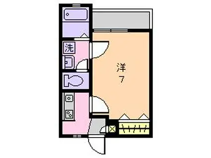 ヴェール久保田(1K/2階)の間取り写真