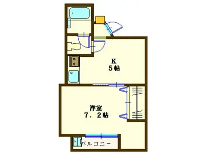ステップ・キムラ(1K/1階)の間取り写真