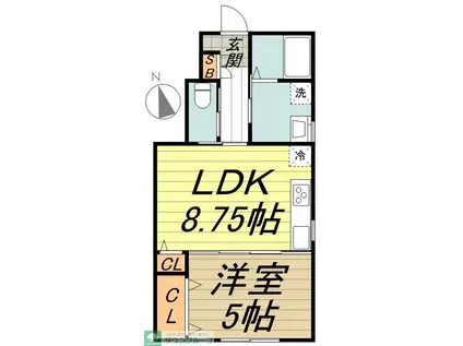ルシエール久我山(1LDK/1階)の間取り写真