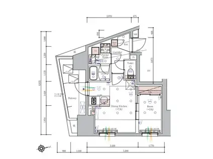 SYFORME KAWASAKI(1DK/3階)の間取り写真