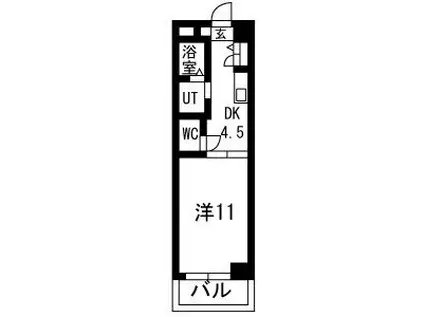 J-レジデンス栄II(1DK/3階)の間取り写真