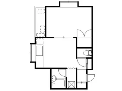 メゾンS(1DK/2階)の間取り写真