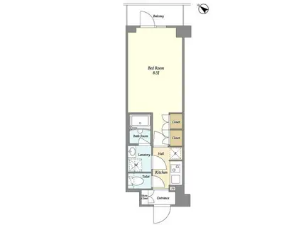 LA DOUCEUR成増(1K/4階)の間取り写真