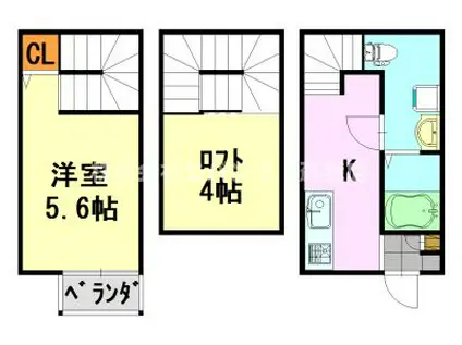 ラ・ルーチェ(1K/1階)の間取り写真
