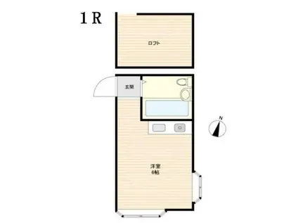 ヴェルドミール新河岸(ワンルーム/2階)の間取り写真