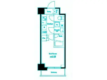 ハーモニーレジデンス武蔵小杉シャープ002(1K/7階)の間取り写真