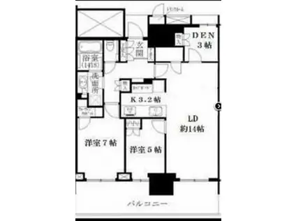 スカイズタワー&ガーデン(2SLDK/27階)の間取り写真