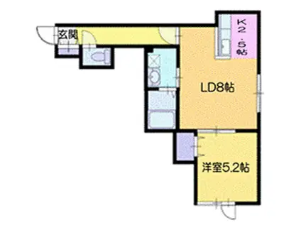 VIVIII(1LDK/1階)の間取り写真