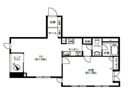 ペアシティ表参道(1LDK/2階)の間取り写真