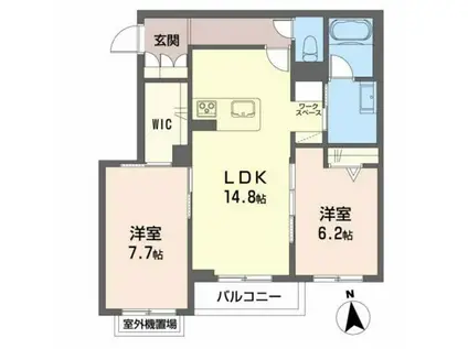 RELAFORT寿町(2LDK/3階)の間取り写真